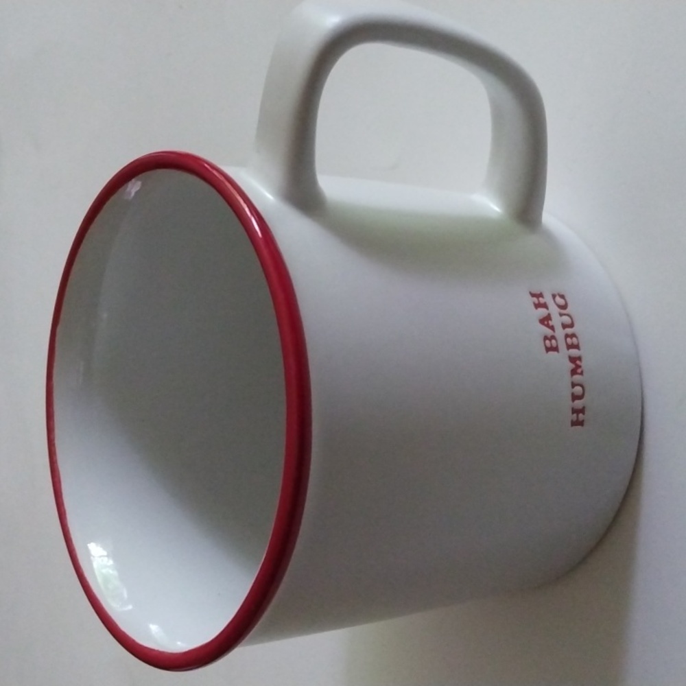 BAH HUMBUG Red and White Sturdy Mug